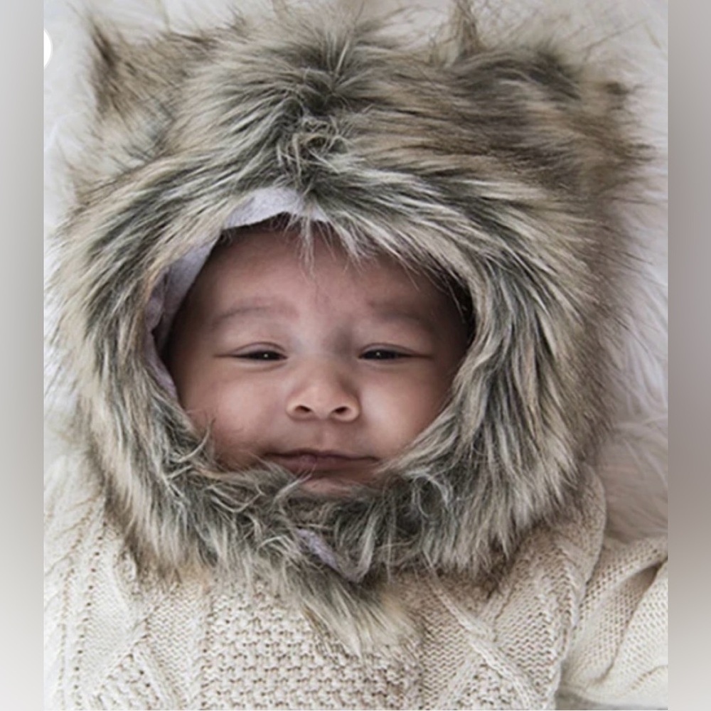 Eskimo Kids Fuzzy Winter Hat Faux Animal Warm Ear Flaps Newborn